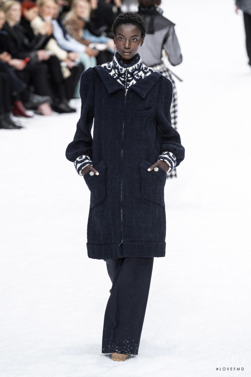 Anok Yai featured in  the Chanel fashion show for Autumn/Winter 2019