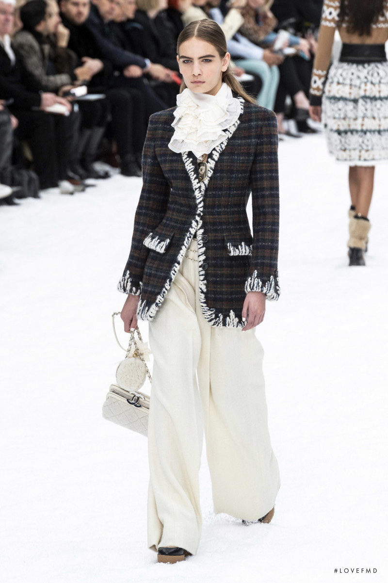 Nina Marker featured in  the Chanel fashion show for Autumn/Winter 2019