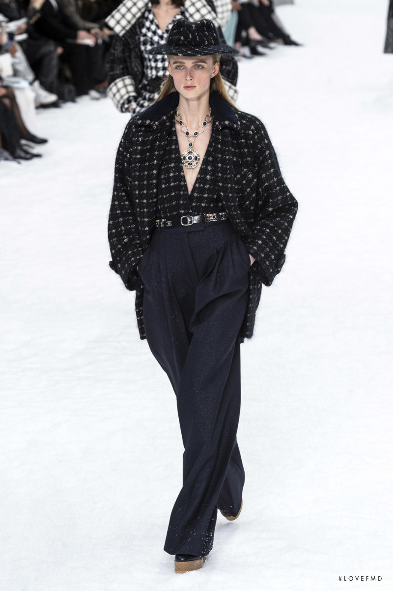 Rianne Van Rompaey featured in  the Chanel fashion show for Autumn/Winter 2019