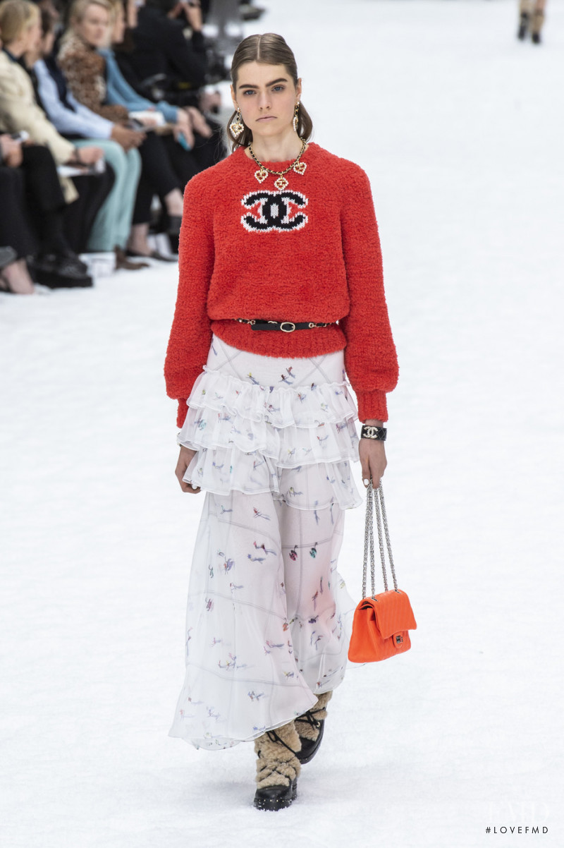 Maud Hoevelaken featured in  the Chanel fashion show for Autumn/Winter 2019