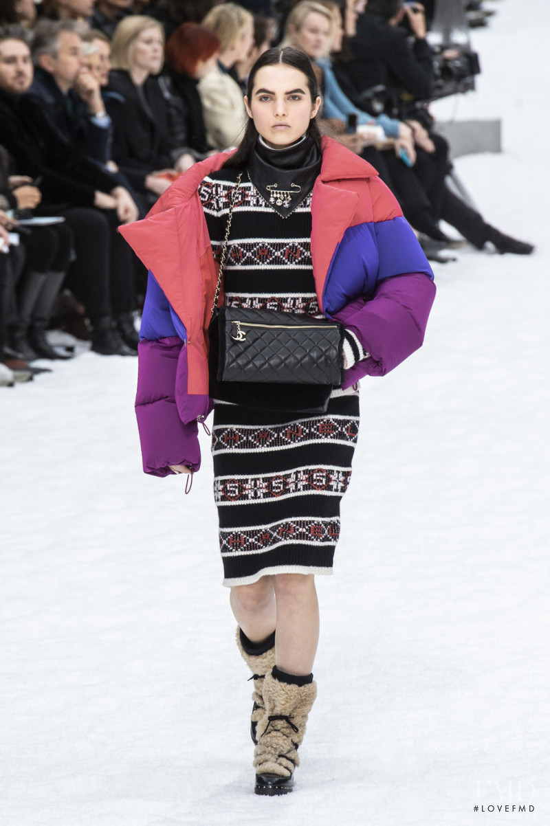 Lily Stewart featured in  the Chanel fashion show for Autumn/Winter 2019