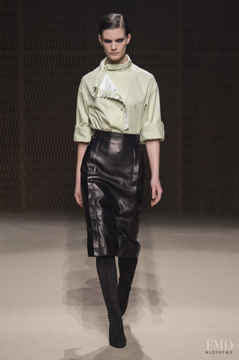 Carolina Burgin featured in  the Hermès fashion show for Autumn/Winter 2019
