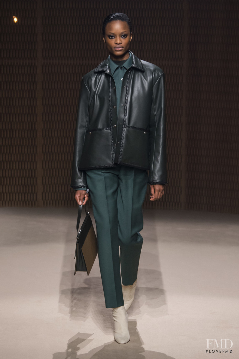 Mayowa Nicholas featured in  the Hermès fashion show for Autumn/Winter 2019