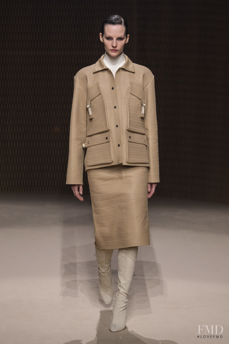 Sara Blomqvist featured in  the Hermès fashion show for Autumn/Winter 2019
