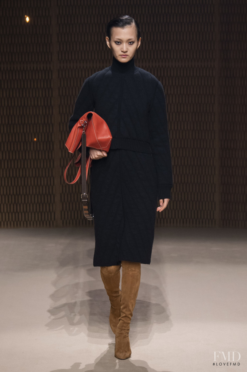 Wangy Xinyu featured in  the Hermès fashion show for Autumn/Winter 2019