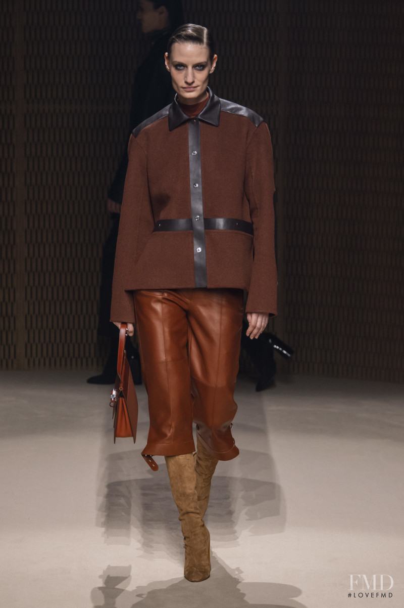 Veronika Kunz featured in  the Hermès fashion show for Autumn/Winter 2019