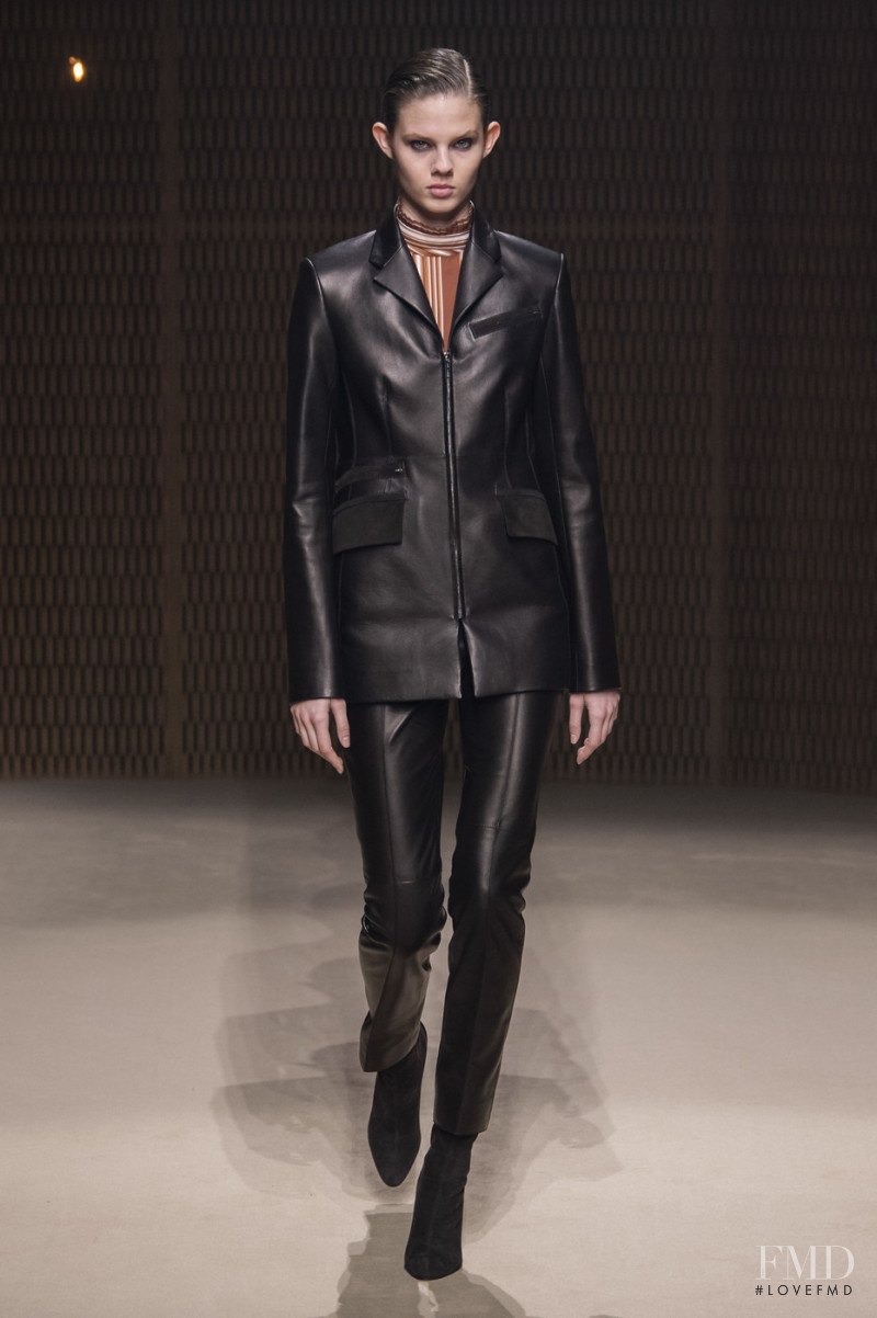 Julia Merkelbach featured in  the Hermès fashion show for Autumn/Winter 2019