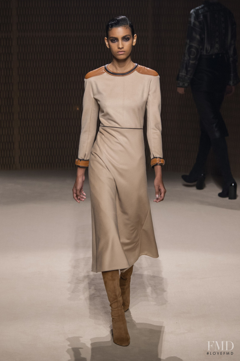 Mariana Barcelos featured in  the Hermès fashion show for Autumn/Winter 2019