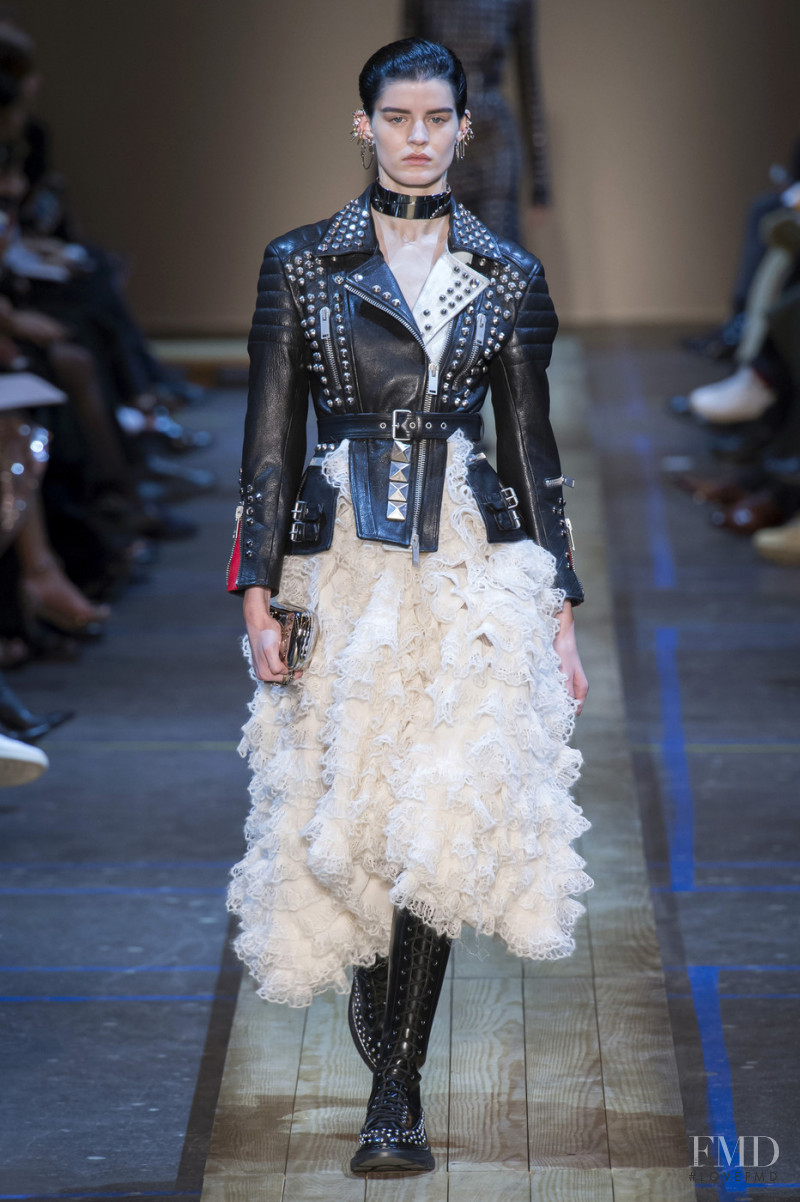Hannah Elyse featured in  the Alexander McQueen fashion show for Autumn/Winter 2019