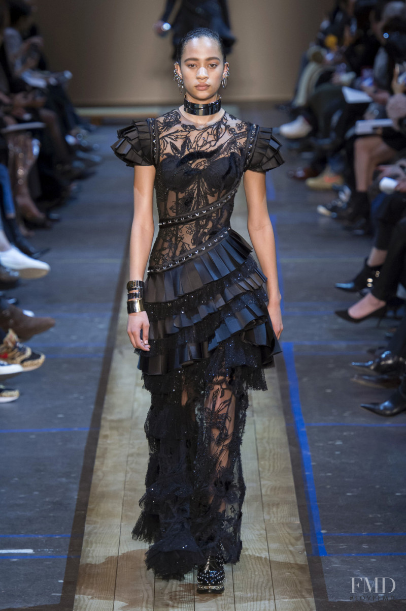 Selena Forrest featured in  the Alexander McQueen fashion show for Autumn/Winter 2019