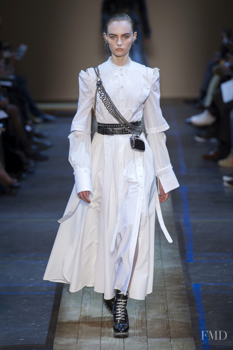 Fran Summers featured in  the Alexander McQueen fashion show for Autumn/Winter 2019
