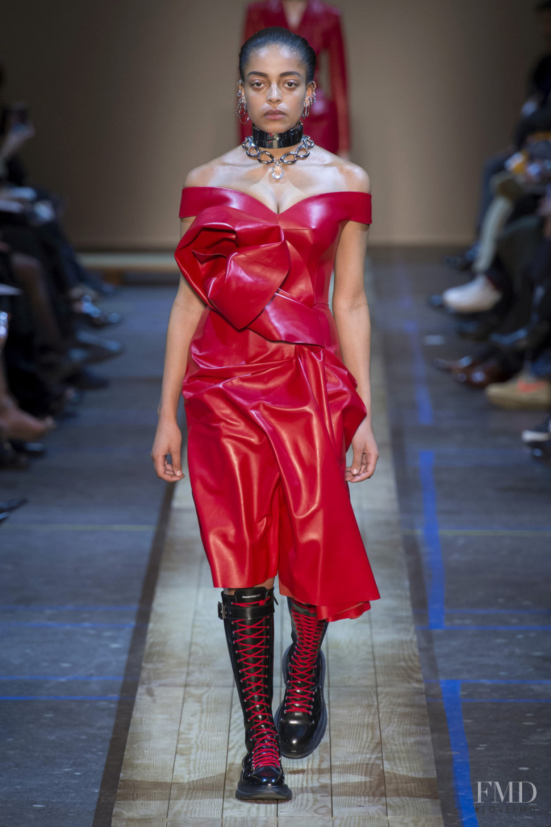 Kesewa Aboah featured in  the Alexander McQueen fashion show for Autumn/Winter 2019