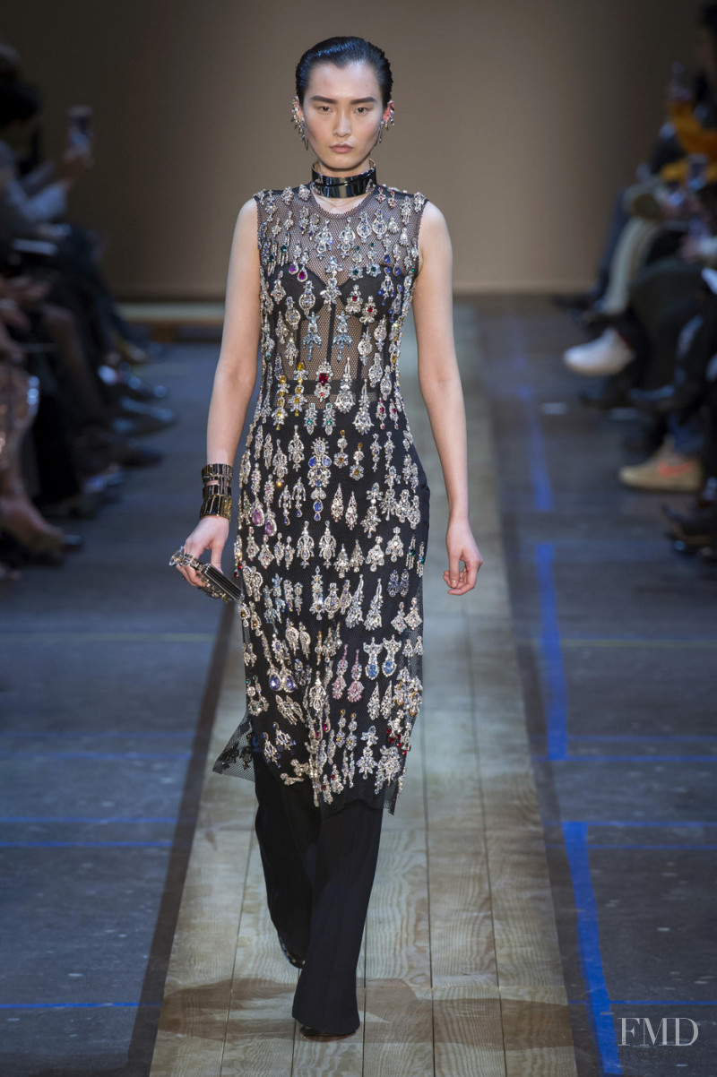Liu Chunjie featured in  the Alexander McQueen fashion show for Autumn/Winter 2019