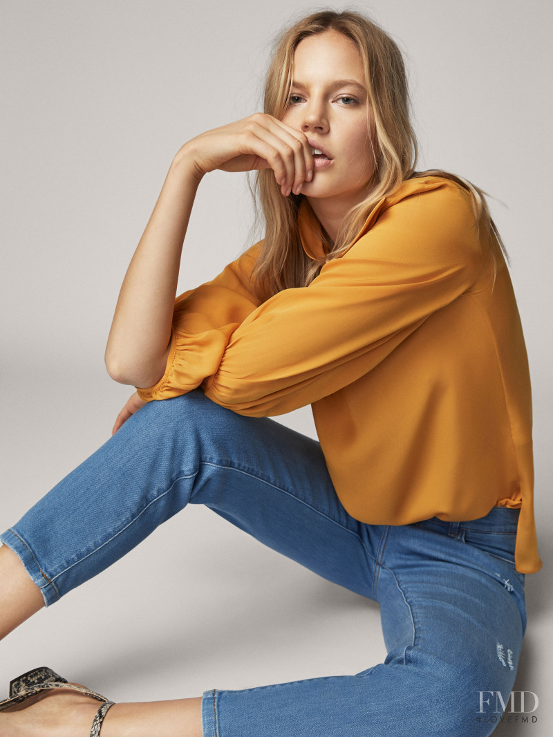 Elisabeth Erm featured in  the Massimo Dutti lookbook for Pre-Fall 2017