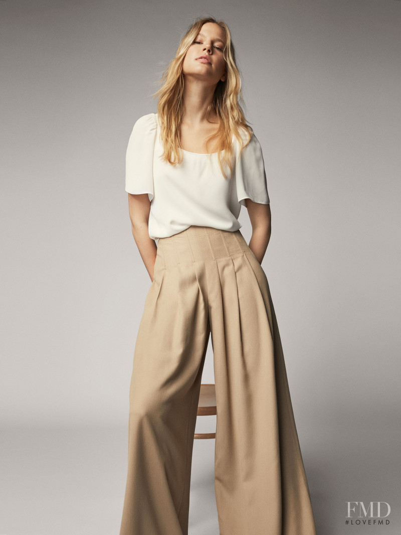 Elisabeth Erm featured in  the Massimo Dutti lookbook for Pre-Fall 2017