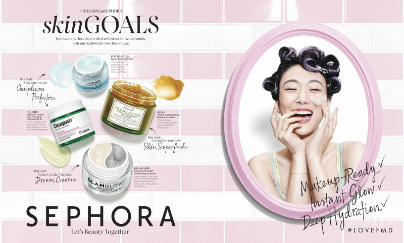 So Ra Choi featured in  the SEPHORA advertisement for Autumn/Winter 2016