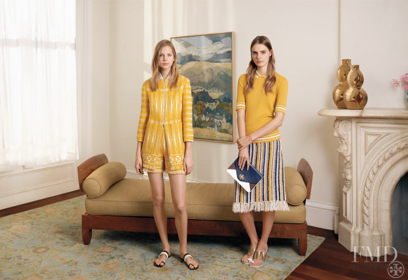 Elisabeth Erm featured in  the Tory Burch lookbook for Spring 2015
