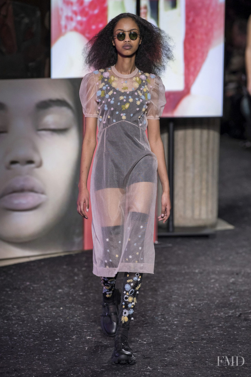 Habsa Abdulkadir featured in  the Miu Miu fashion show for Autumn/Winter 2019