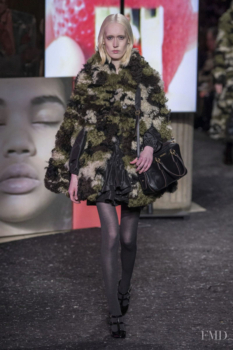 Halo Berge featured in  the Miu Miu fashion show for Autumn/Winter 2019