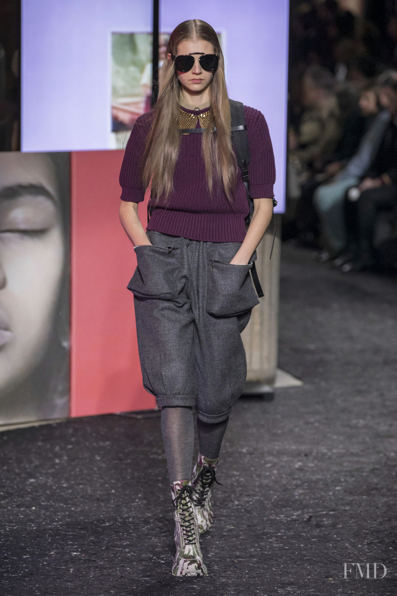 Deirdre Firinne featured in  the Miu Miu fashion show for Autumn/Winter 2019