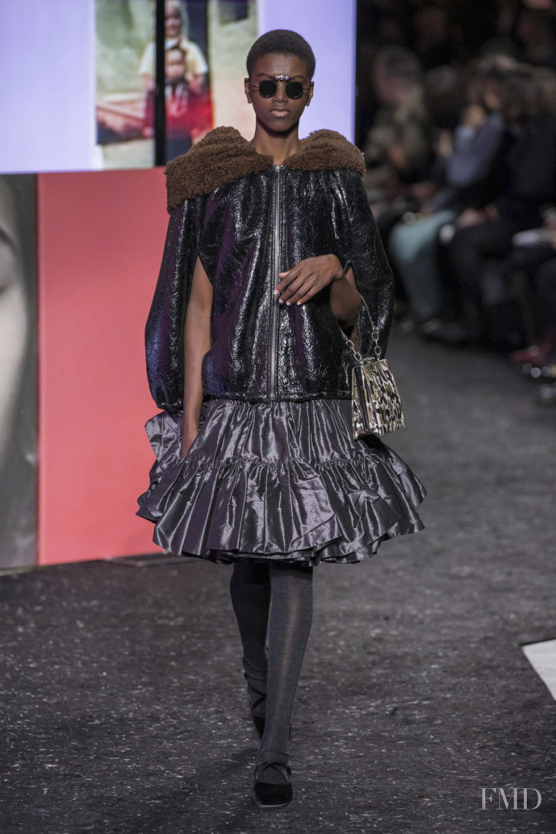 Yorgelis Marte featured in  the Miu Miu fashion show for Autumn/Winter 2019