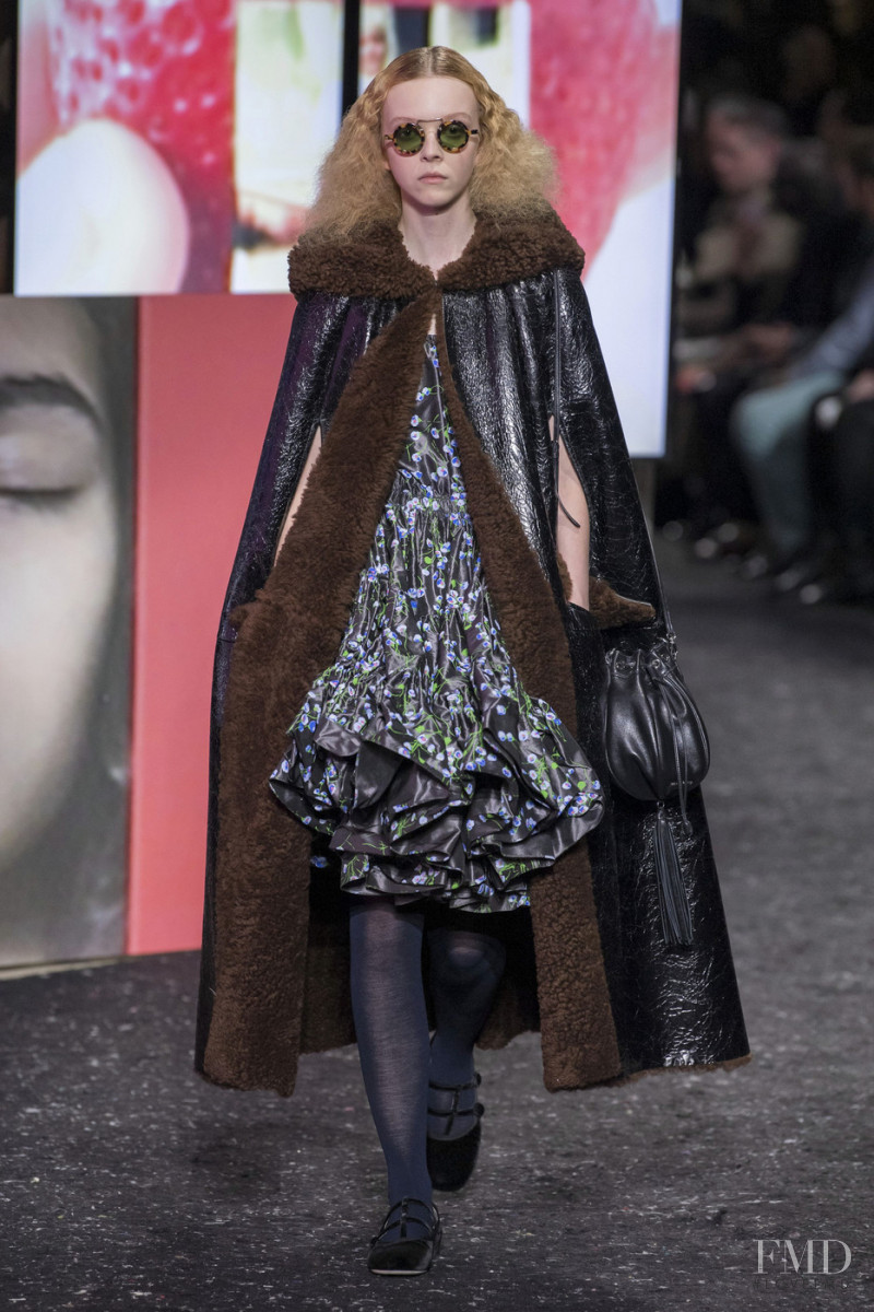 Lily Nova featured in  the Miu Miu fashion show for Autumn/Winter 2019