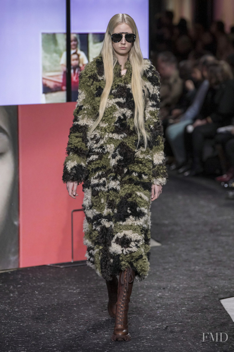Liza Makeeva featured in  the Miu Miu fashion show for Autumn/Winter 2019