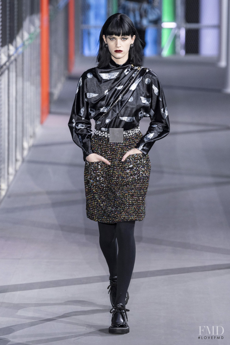 Makenna Cart featured in  the Louis Vuitton fashion show for Autumn/Winter 2019