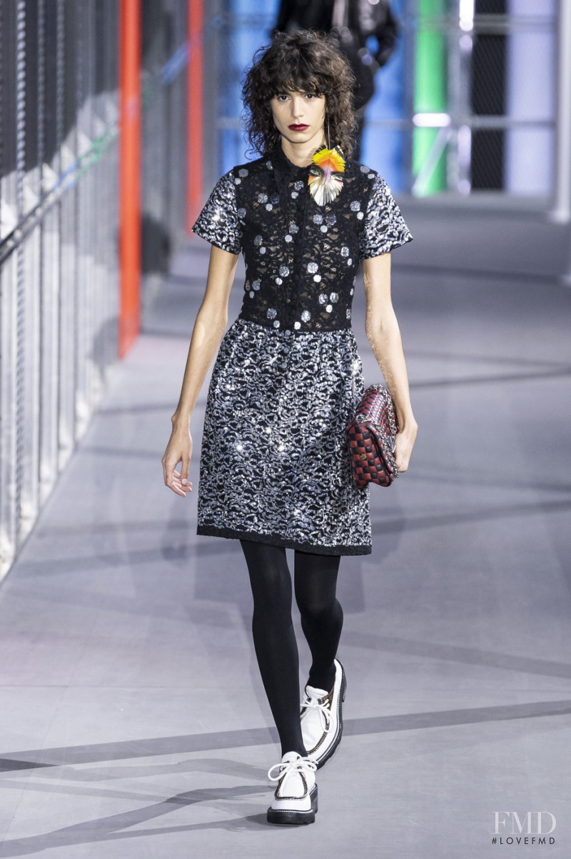 Mica Arganaraz featured in  the Louis Vuitton fashion show for Autumn/Winter 2019