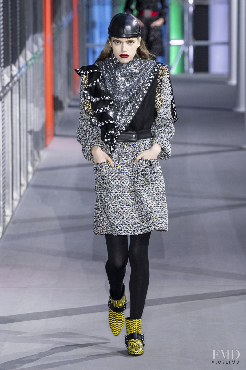 Masha Skokova featured in  the Louis Vuitton fashion show for Autumn/Winter 2019
