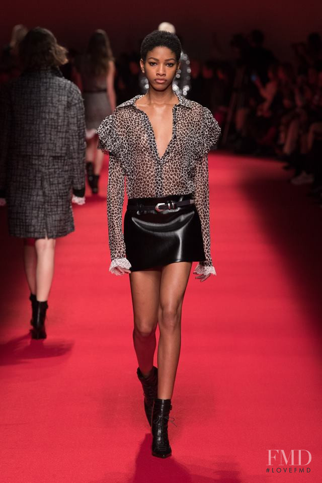 Naomi Chin Wing featured in  the Philosophy di Lorenzo Serafini fashion show for Autumn/Winter 2019