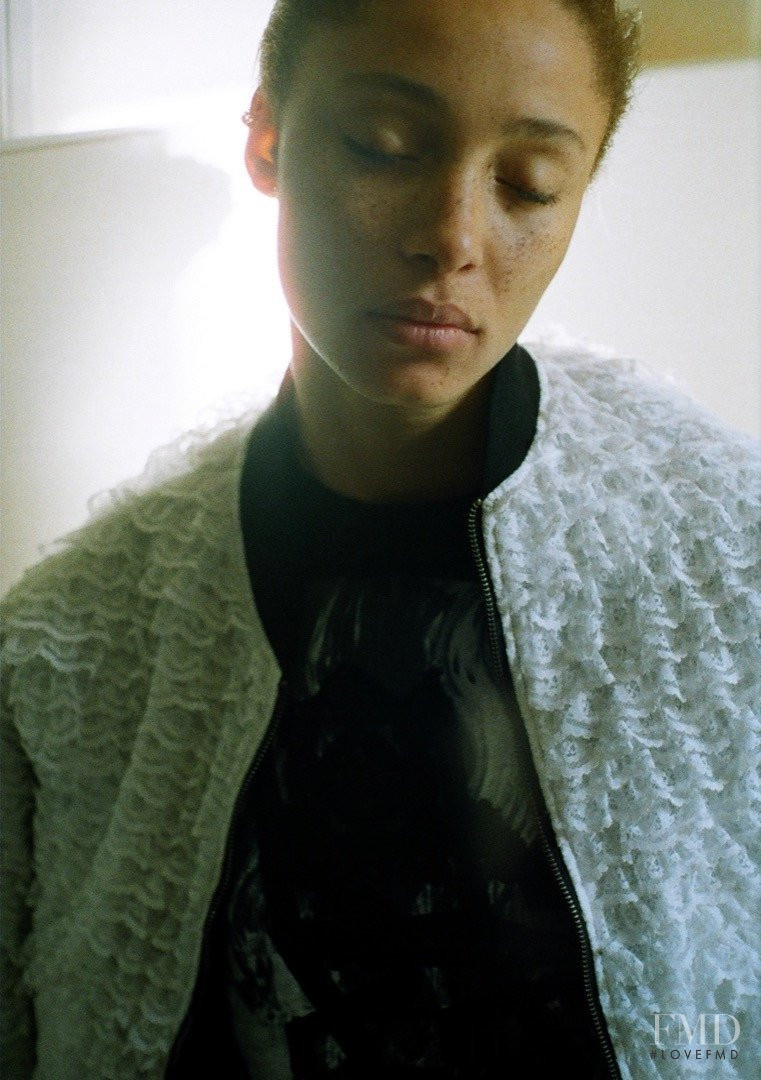 Adwoa Aboah featured in  the Martine Rose lookbook for Spring/Summer 2014