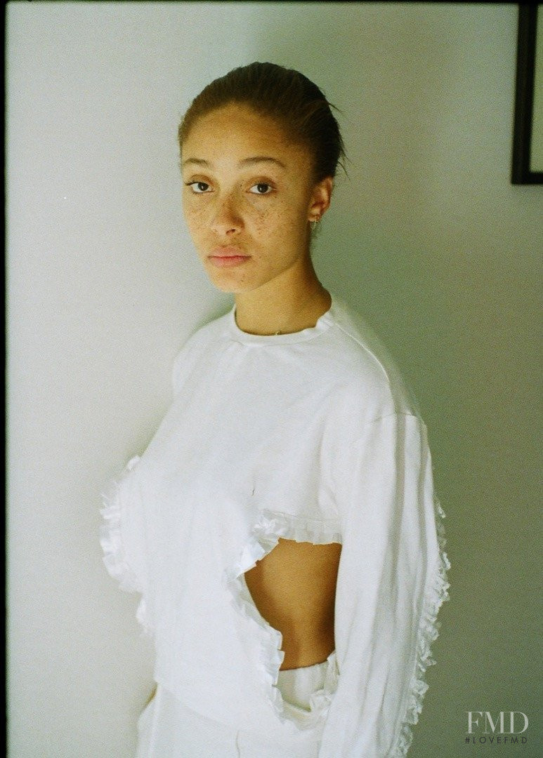 Adwoa Aboah featured in  the Martine Rose lookbook for Spring/Summer 2014