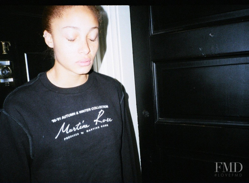 Adwoa Aboah featured in  the Martine Rose lookbook for Spring/Summer 2014