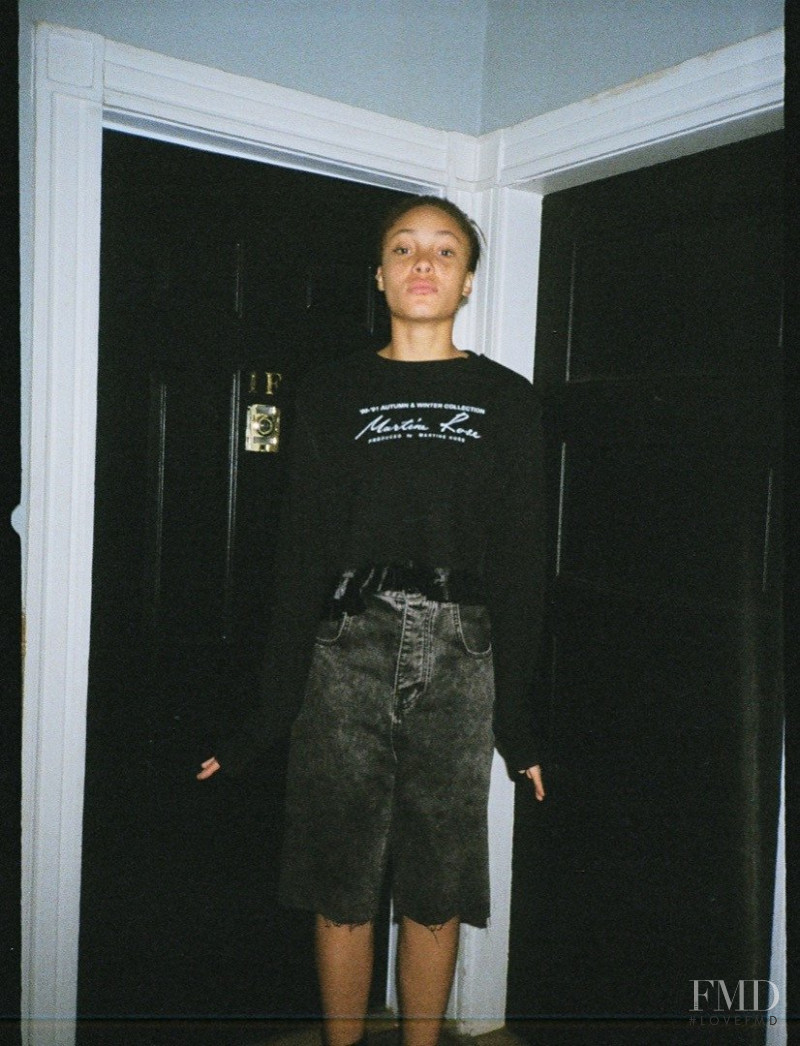 Adwoa Aboah featured in  the Martine Rose lookbook for Spring/Summer 2014