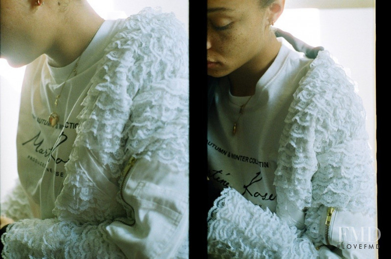 Adwoa Aboah featured in  the Martine Rose lookbook for Spring/Summer 2014