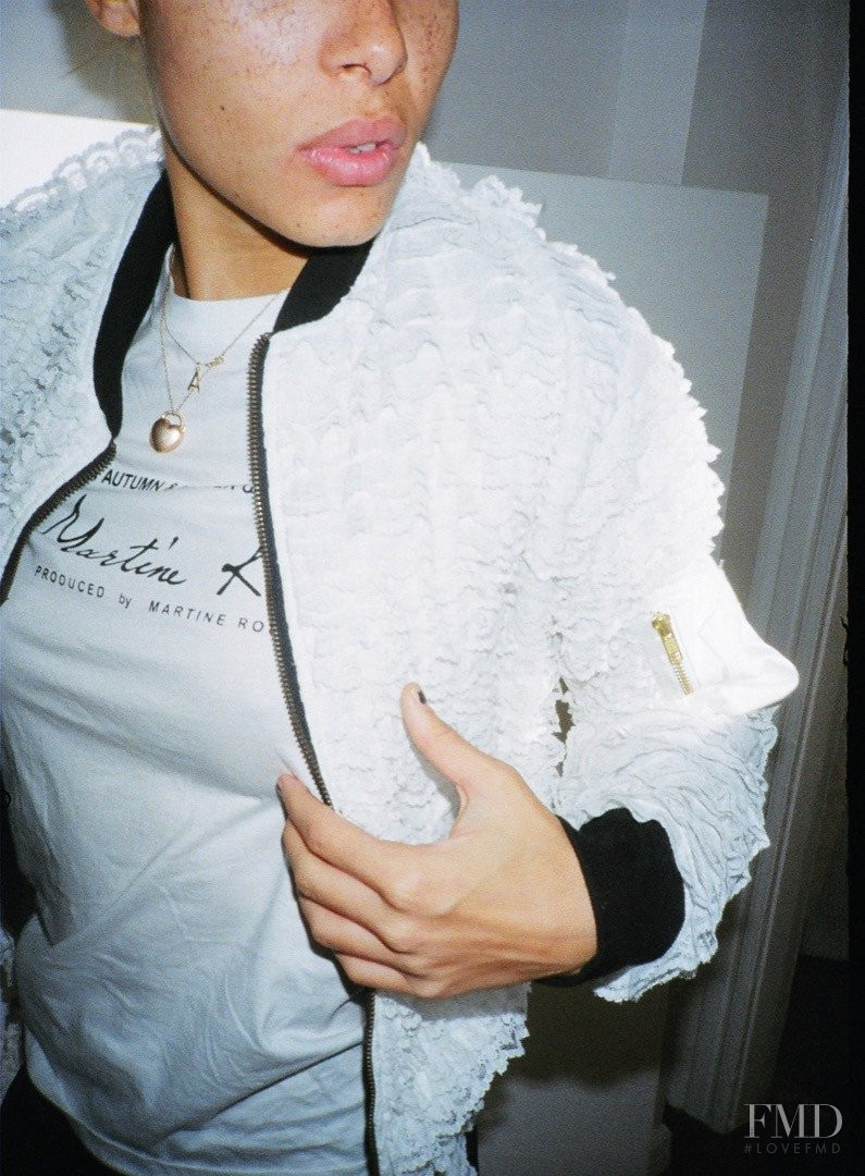 Adwoa Aboah featured in  the Martine Rose lookbook for Spring/Summer 2014