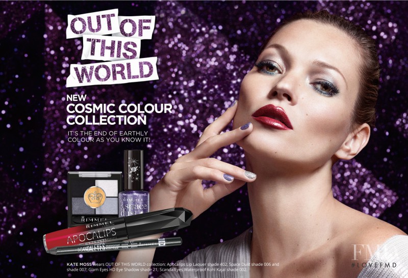 Kate Moss featured in  the Rimmel Cosmic Colour Collection advertisement for Autumn/Winter 2013