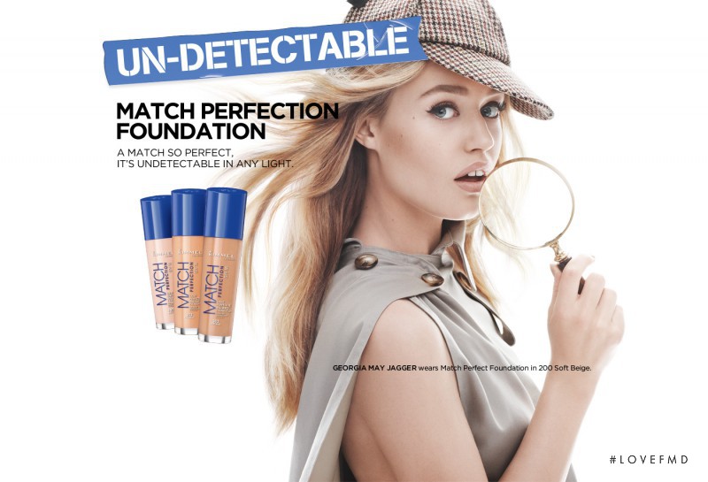 Georgia May Jagger featured in  the Rimmel Match Perfection Foundation advertisement for Spring/Summer 2013