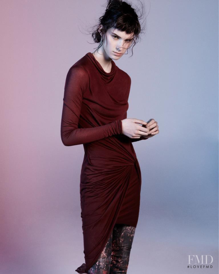 Marte Mei van Haaster featured in  the Helmut Lang advertisement for Autumn/Winter 2012