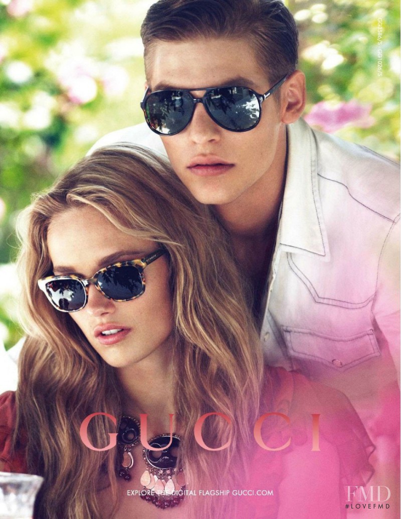 Karmen Pedaru featured in  the Gucci advertisement for Resort 2013