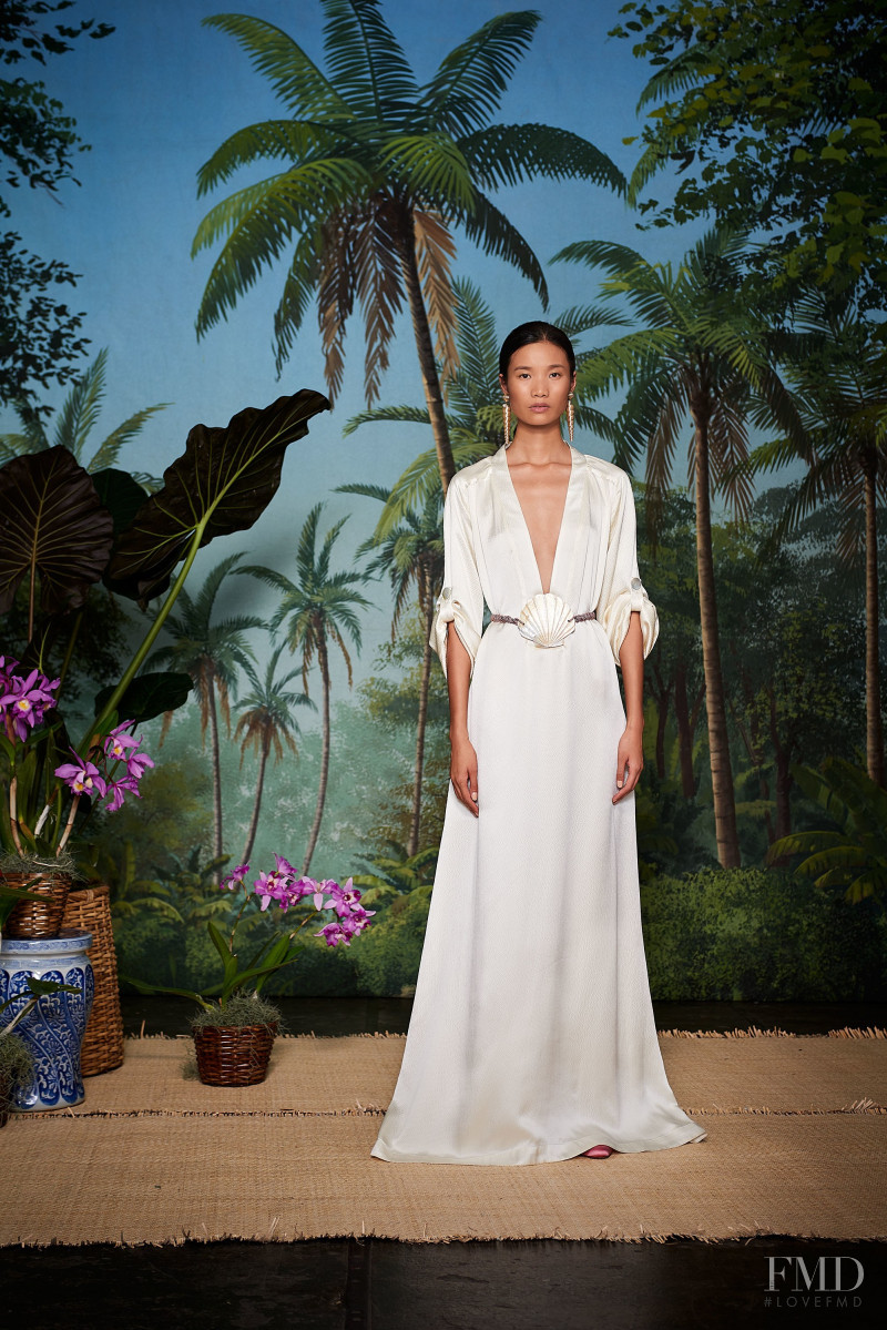 Leaf Zhang featured in  the Rebecca De Ravenel lookbook for Spring/Summer 2018