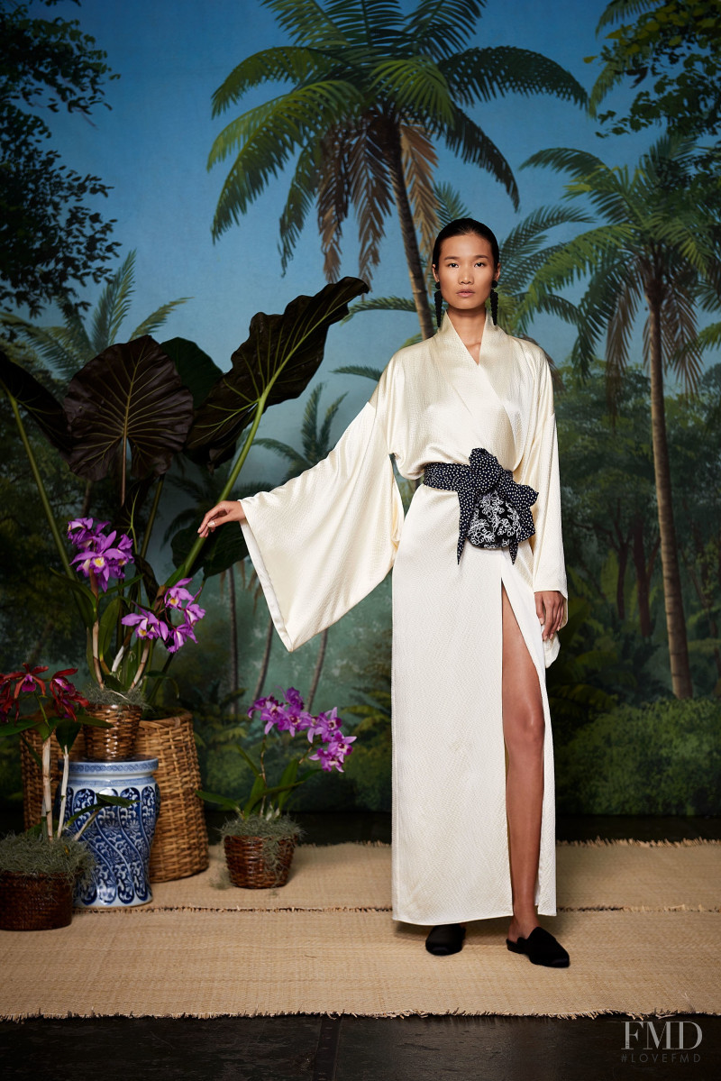 Leaf Zhang featured in  the Rebecca De Ravenel lookbook for Spring/Summer 2018