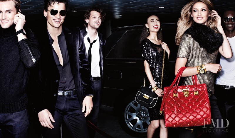 Karmen Pedaru featured in  the Michael Kors Collection advertisement for Holiday 2012