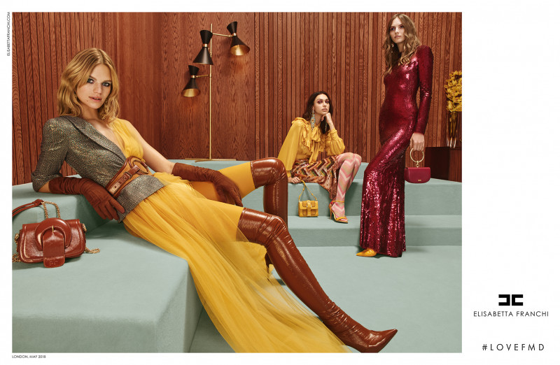 Agne Konciute featured in  the Elisabetta Franchi advertisement for Autumn/Winter 2018