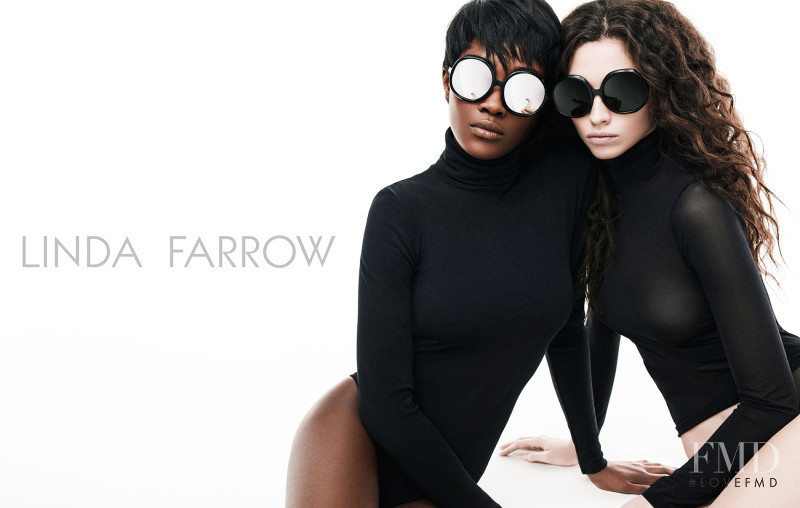 Betty Adewole featured in  the Linda Farrow advertisement for Autumn/Winter 2015