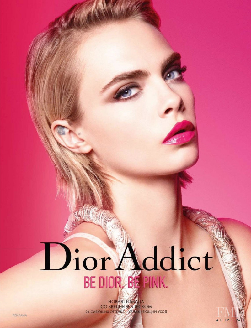 Cara Delevingne featured in  the Dior Beauty Dior Addict advertisement for Spring/Summer 2019