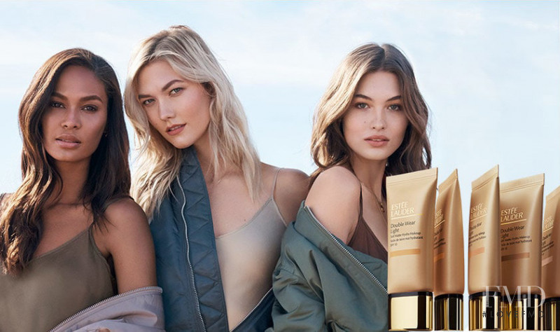 Grace Elizabeth featured in  the Estée Lauder Double Wear Light Soft Matte Hydra Makeup advertisement for Autumn/Winter 2018