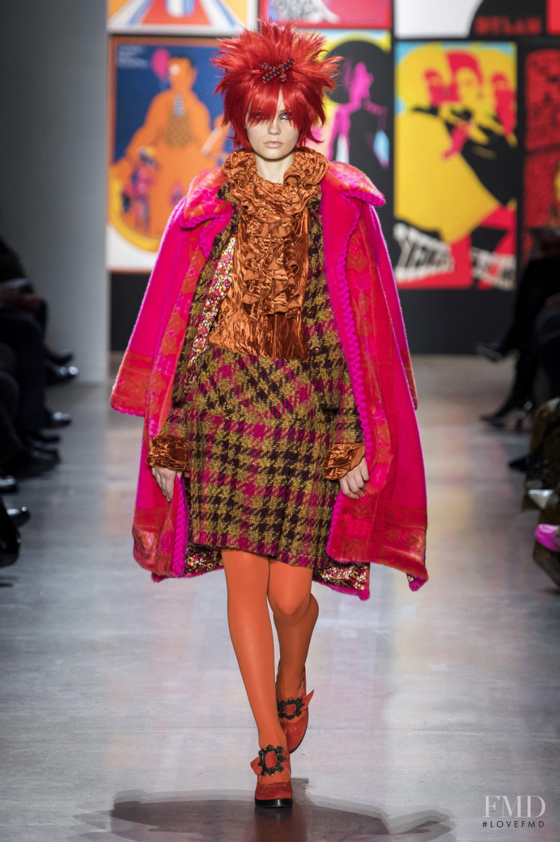 Fran Summers featured in  the Anna Sui fashion show for Autumn/Winter 2019