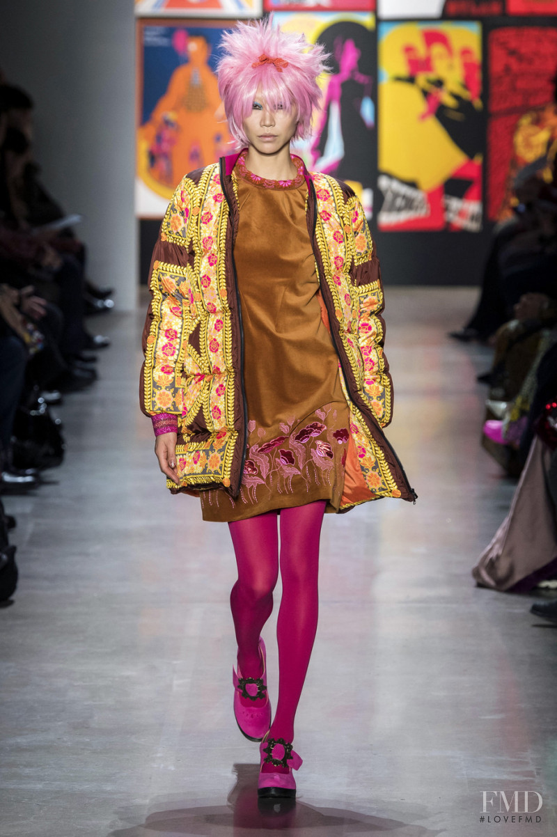 Soo Joo Park featured in  the Anna Sui fashion show for Autumn/Winter 2019